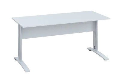 EPK 27 - 16 stůl kancelářský, kovová podnož bílá, deska 25 mm, široký 1600, bílá